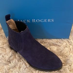 Jack Rogers Pippa Blue Suede Bootie 8 NIB